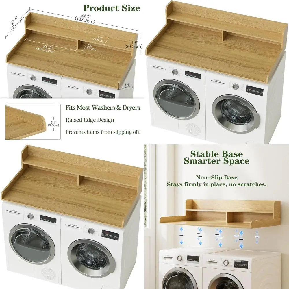 Двухъярусная деревянная стойка для стиральной и сушильной машины, 27,6 x 54, естественная отделка
Двухъярусная деревянная стойка для стиральной и сушильной машины, 27,6 x 54, естественная отделка