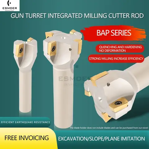BAP300R Flat End Mill Cutter Bar Right Angle Milling Tool Holder BAP300R-17-80-C10-2T BAP300R-28-80-C12-3T BAP300R-32-80-C16-4T