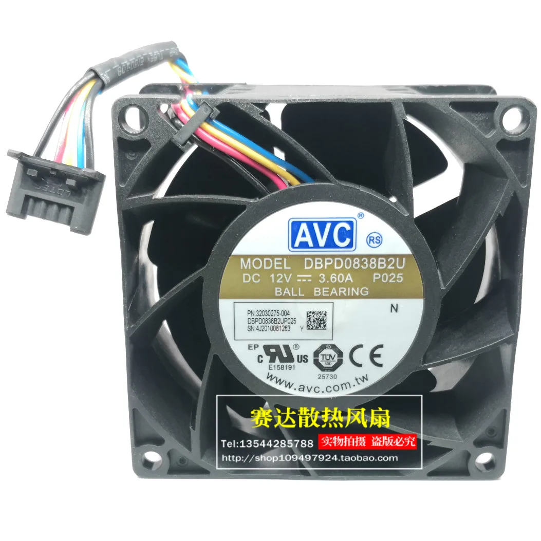 NEW AVC DBPD0838B2U 8038 12V 3.60A server Large air volume cooling fan 80*80*38mm
NEW AVC DBPD0838B2U 8038 12V 3.60A server Large air volume cooling fan 80*80*38mm