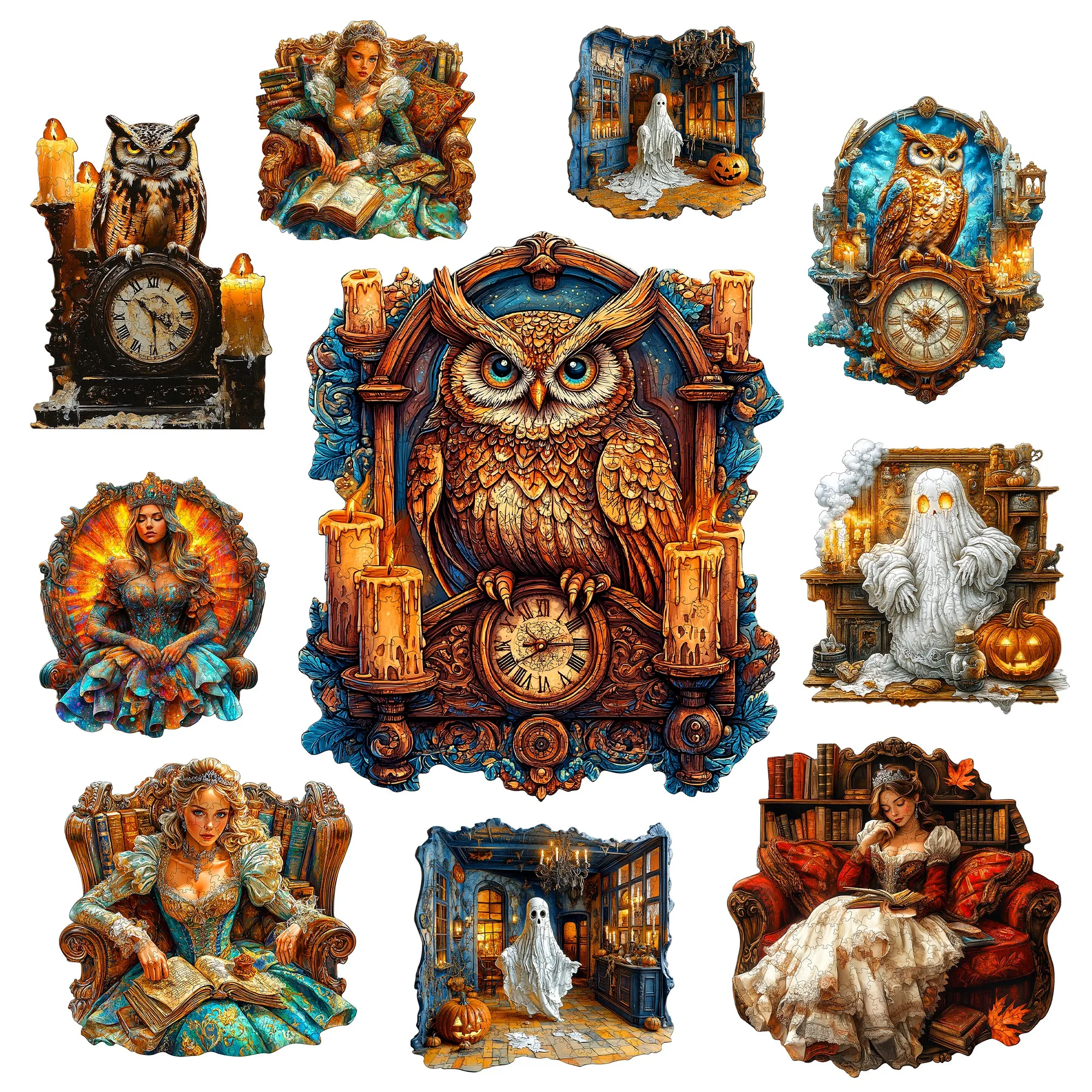 Owl and Queen Theme Wooden Jigsaw Puzzle Wooden Decor Painting Christmas and Halloween Gift Toy for Teen and Kid
Owl and Queen Theme Wooden Jigsaw Puzzle Wooden Decor Painting Christmas and Halloween Gift Toy for Teen and Kid