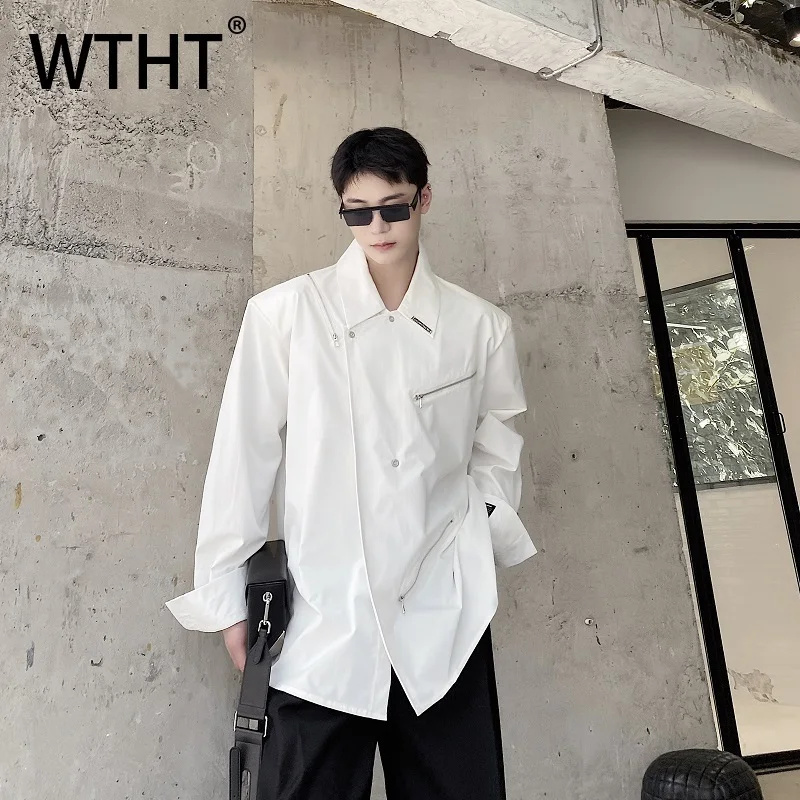 WTHT Fashion Men's Spliced Zipper Solid Color High Street Shirt Trendy Turn Down Collar Long Sleeve Tops Male 2025 Autumn 2A2088
WTHT Fashion Men's Spliced Zipper Solid Color High Street Shirt Trendy Turn Down Collar Long Sleeve Tops Male 2025 Autumn 2A2088