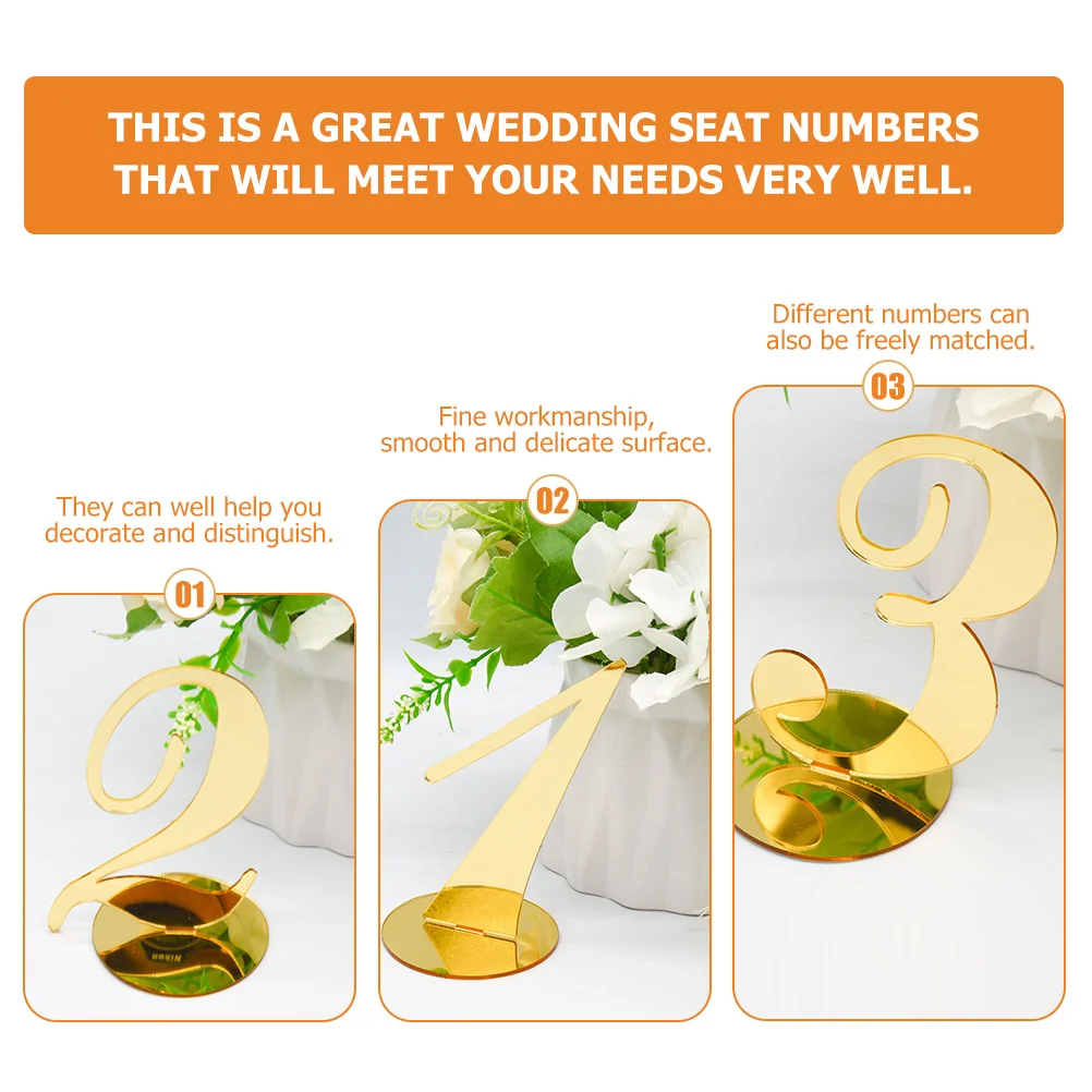 10Pcs Acrylic Wedding Table Numbers Decorative Signs for Restaurant Party Wedding Reception Decor Table Number
10Pcs Acrylic Wedding Table Numbers Decorative Signs for Restaurant Party Wedding Reception Decor Table Number