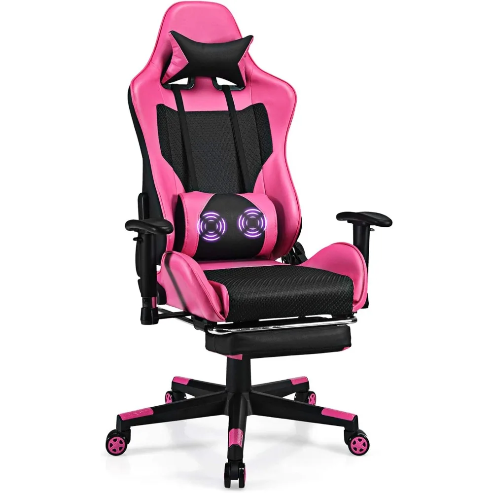 Massage Gaming Chair, Ergonomic with Footrest, High Back E-Sport with Headrest & Massager Lumbar Support, Computer Chair
Massage Gaming Chair, Ergonomic with Footrest, High Back E-Sport with Headrest & Massager Lumbar Support, Computer Chair