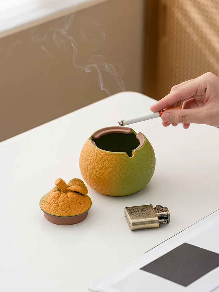 Ashtray Ceramic Tangerine Shape Lucky Living Room Home Personality Trend with Lid Prevent Fly Ash Office Desk Surface Ornaments
Ashtray Ceramic Tangerine Shape Lucky Living Room Home Personality Trend with Lid Prevent Fly Ash Office Desk Surface Ornaments