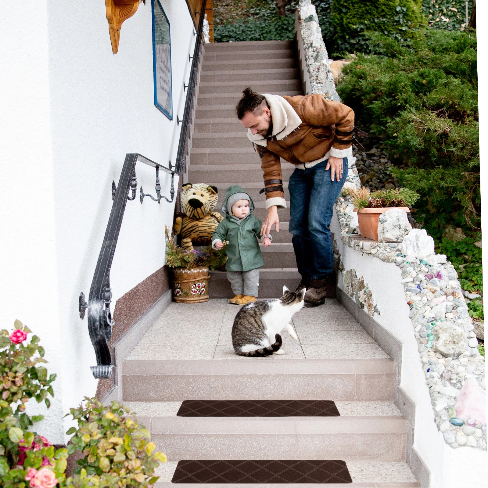 4pcs Non Slip Stair Treads Mats PVC Soft Material Kids Pet Safety Reusable Design Cut Needed Indoor Outdoor Stairs Carpet
4pcs Non Slip Stair Treads Mats PVC Soft Material Kids Pet Safety Reusable Design Cut Needed Indoor Outdoor Stairs Carpet