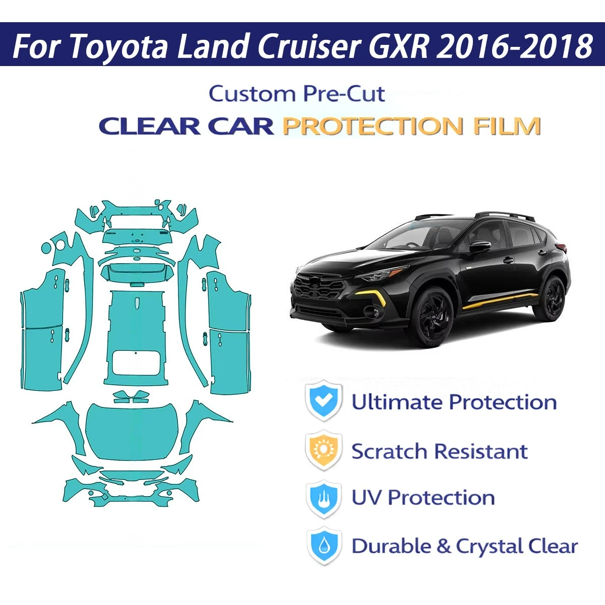 For Toyota-Land-Cruiser-GXR-2016-2018 Pre-Cut Paint Protection Film PPF Transparent Car Film Automotive PPF Full Vehicle
For Toyota-Land-Cruiser-GXR-2016-2018 Pre-Cut Paint Protection Film PPF Transparent Car Film Automotive PPF Full Vehicle