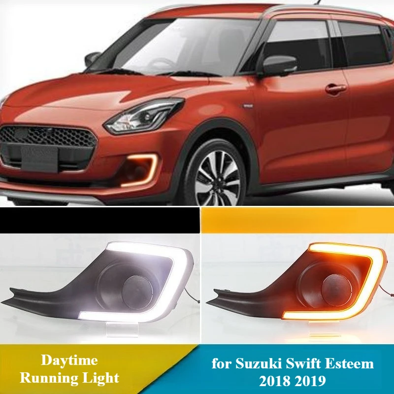 for Suzuki Swift Esteem 2018 2019 Car Led Daytime Running Lights Yellow Turn Signal Front Fog Lights Modified DRL 12V Daylights
for Suzuki Swift Esteem 2018 2019 Car Led Daytime Running Lights Yellow Turn Signal Front Fog Lights Modified DRL 12V Daylights