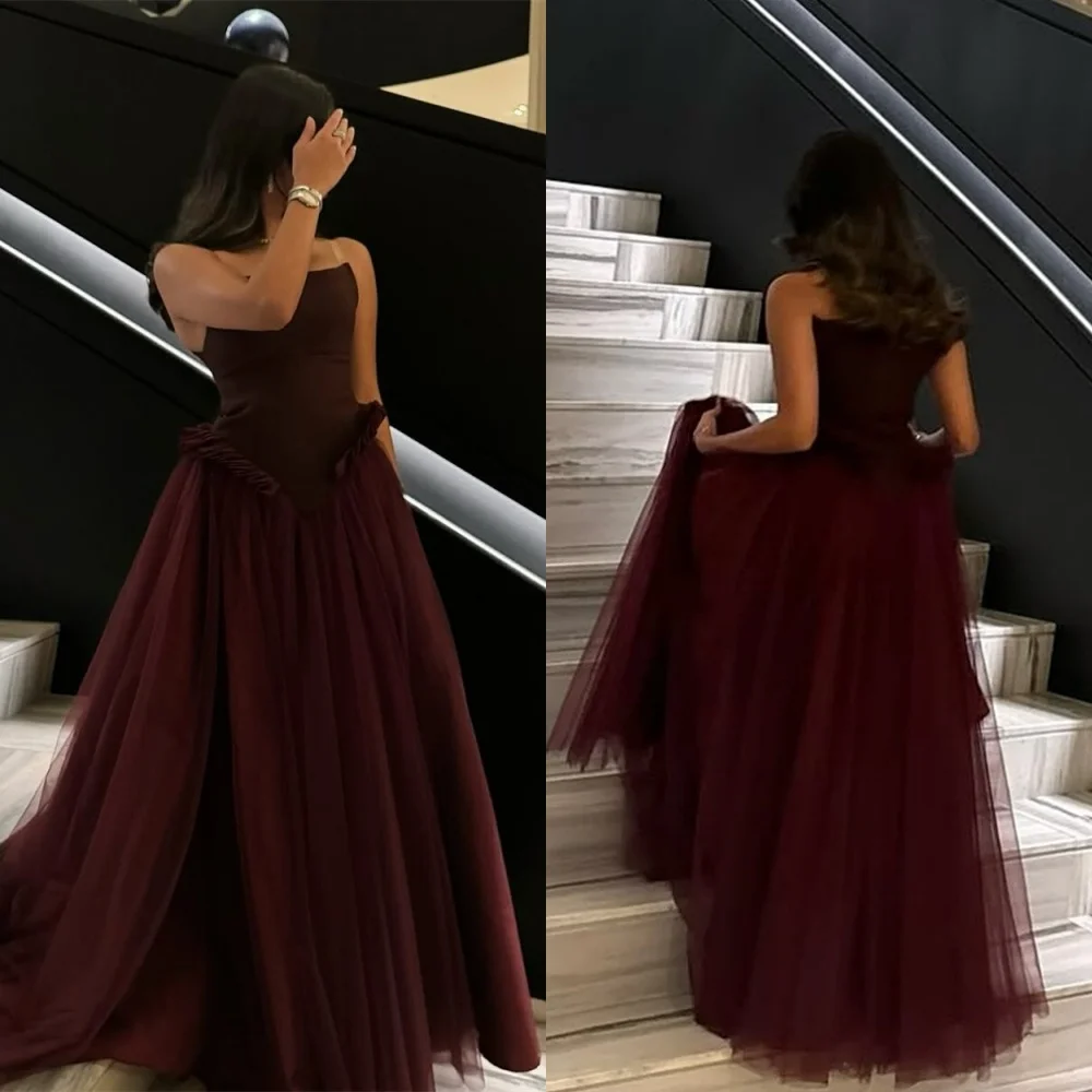 Customized Modern Dark Purple Jersey Evening Dress Exquisite Strapless Sleeveless Zipper Back Tiered Special Occasion Gowns
Customized Modern Dark Purple Jersey Evening Dress Exquisite Strapless Sleeveless Zipper Back Tiered Special Occasion Gowns