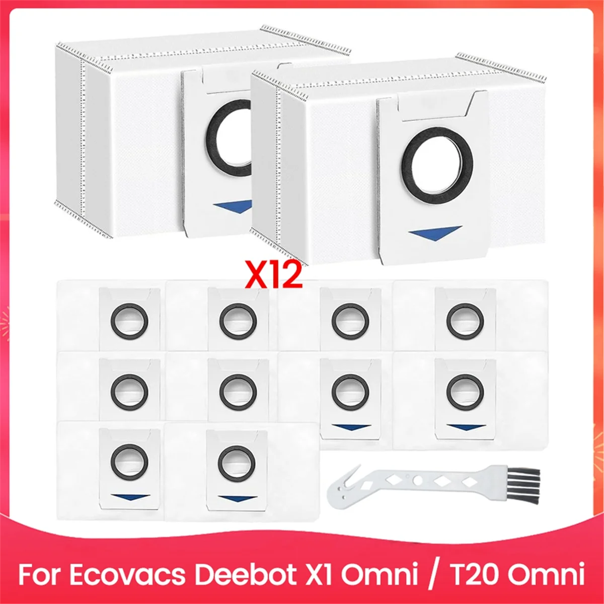 Vacuum Cleaner Bags Accessories for Ecovacs Deebot X1 Omni / T20 Omni, Replacement Parts Vacuum Cleaner Bags
Vacuum Cleaner Bags Accessories for Ecovacs Deebot X1 Omni / T20 Omni, Replacement Parts Vacuum Cleaner Bags