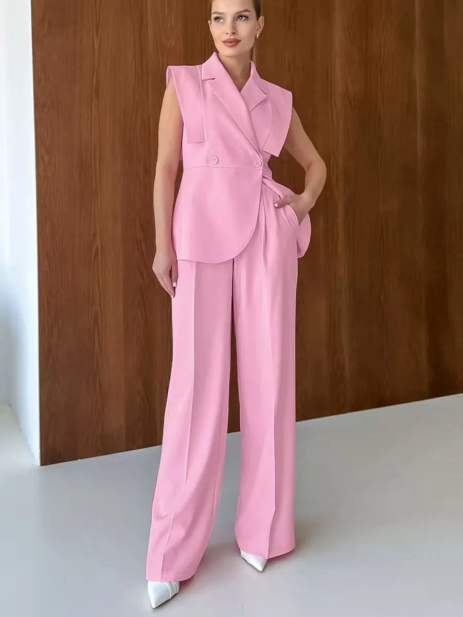 Faionable Svel Wide Leg Pants Set Women's Loose Fit Vest And Pants Outfit Casual Sle Summer Collection
Faionable Svel Wide Leg Pants Set Women's Loose Fit Vest And Pants Outfit Casual Sle Summer Collection