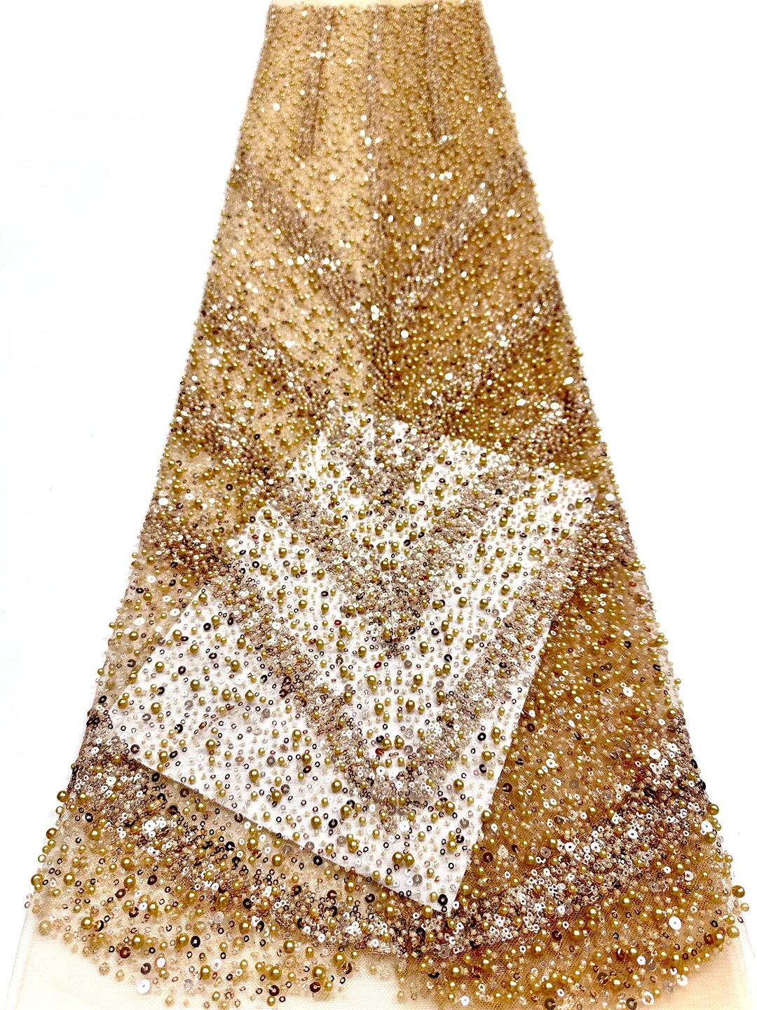 African High-End Heavy Beaded Lace Fabric 2026 French Sequin Embroidered Lace Nigerian Women's Fashion Evening Gown Party Sewing
African High-End Heavy Beaded Lace Fabric 2026 French Sequin Embroidered Lace Nigerian Women's Fashion Evening Gown Party Sewing