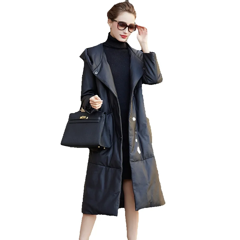 Seasonal New Genuine Leather Down Women's Sheepskin Hooded Loose Slim And Thickened Long Coat
Seasonal New Genuine Leather Down Women's Sheepskin Hooded Loose Slim And Thickened Long Coat