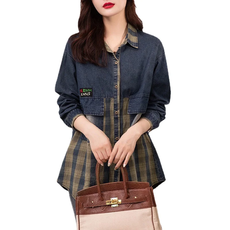 2022 new spring clothes Korean version fashion design large size denim shirt women's jacket spring and autumn
2022 new spring clothes Korean version fashion design large size denim shirt women's jacket spring and autumn