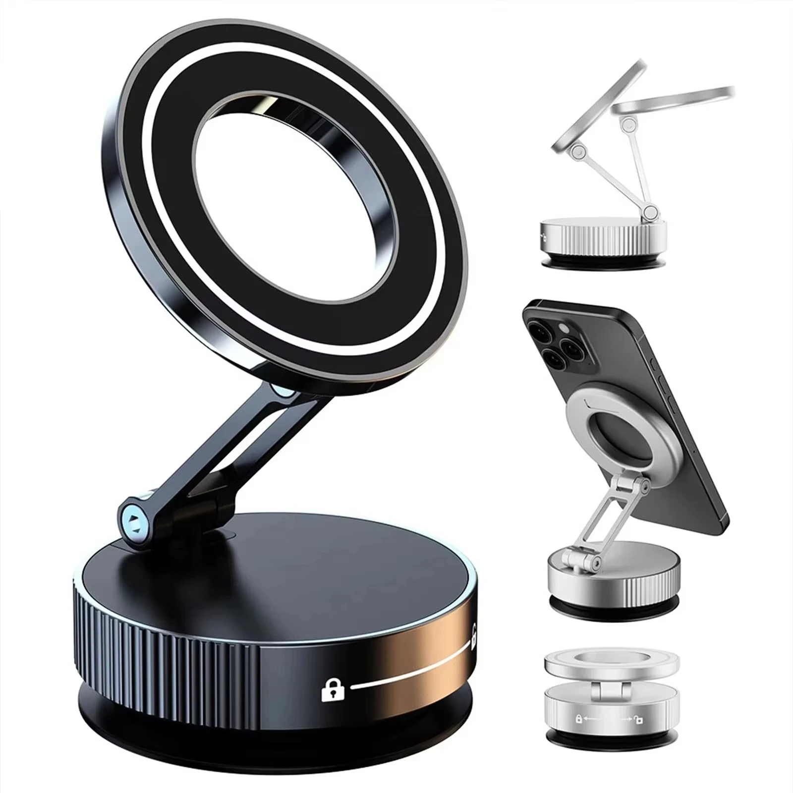 2026 Новый прочный магнитный держатель для телефона, складной дизайн 360° ° Регулируемое вакуумное автомобильное крепление для сотового телефона для телефона в прямом эфире
2026 Новый прочный магнитный держатель для телефона, складной дизайн 360° ° Регулируемое вакуумное автомобильное крепление для сотового телефона для телефона в прямом эфире