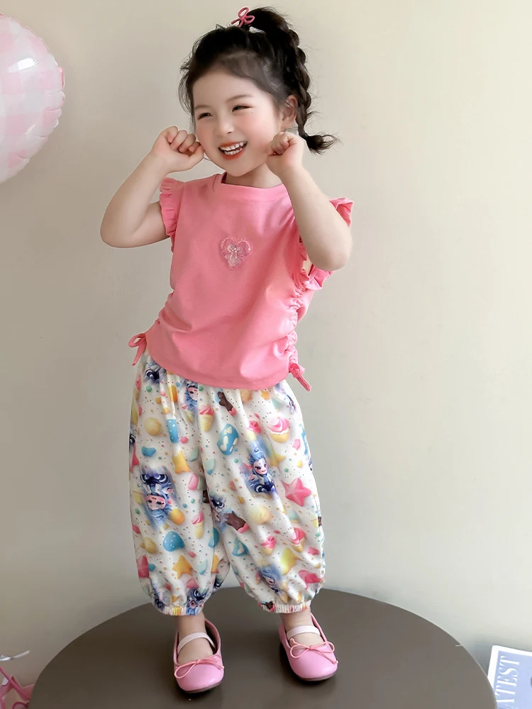 Girls Summer Wooden T-irt Two-Piece Set Casual Cotton Pants Ensemble Faionable Baby Clothing Set for Kids
Girls Summer Wooden T-irt Two-Piece Set Casual Cotton Pants Ensemble Faionable Baby Clothing Set for Kids