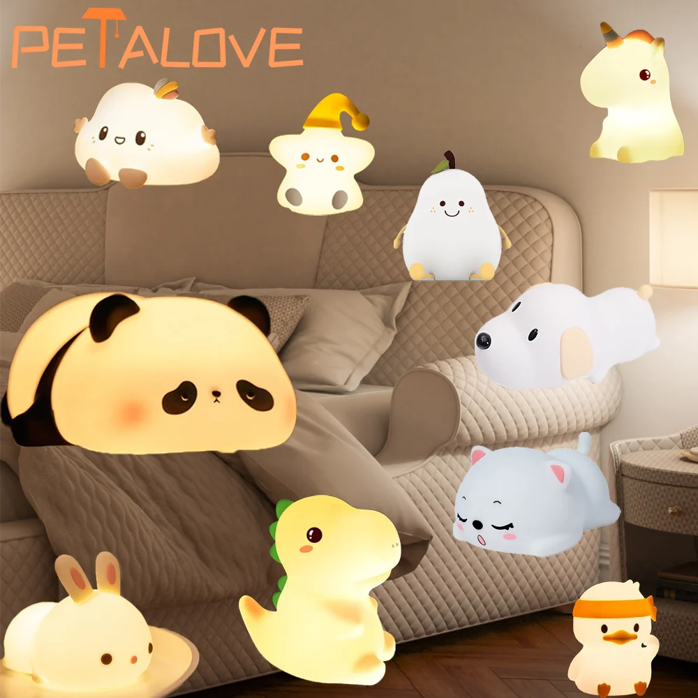 Night Light Panda Animal Lovely Gift Duck Rabbit Dog Cute Silicone Lamp Pat Control Warm Soft Colorful Light USB Rechargeable
Night Light Panda Animal Lovely Gift Duck Rabbit Dog Cute Silicone Lamp Pat Control Warm Soft Colorful Light USB Rechargeable