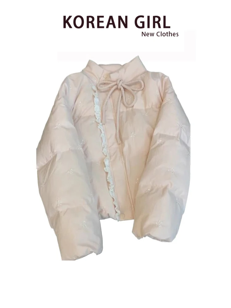 Pink Lace Splicing Cotton Jaet Women's Winter Korean Sle High-End Feeling Knot Belt Cotton Coat Loose Fit Thi...
Pink Lace Splicing Cotton Jaet Women's Winter Korean Sle High-End Feeling Knot Belt Cotton Coat Loose Fit Thi...