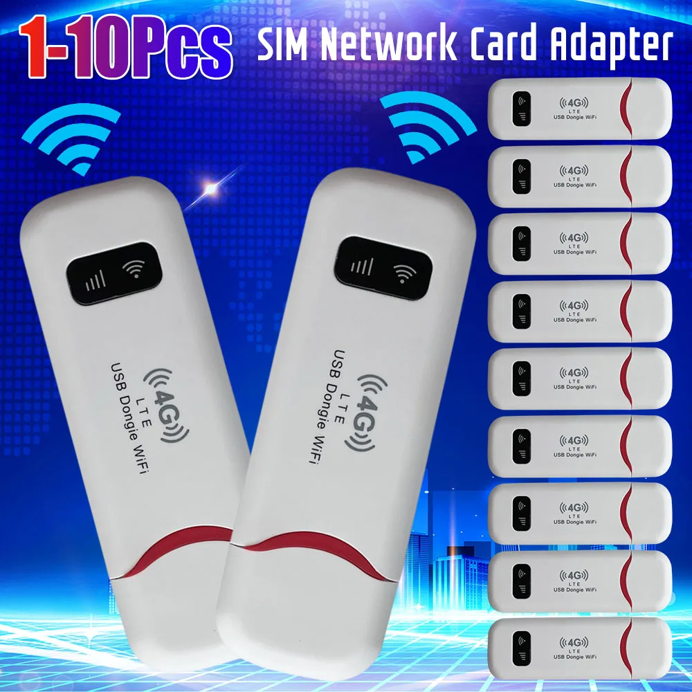 1-10PCS Portable USB Dongle Wireless 4G Modem Stick 150Mbps USB Dongles SIM Network Card Adapter Home Office Pocket WiFi Router
1-10PCS Portable USB Dongle Wireless 4G Modem Stick 150Mbps USB Dongles SIM Network Card Adapter Home Office Pocket WiFi Router