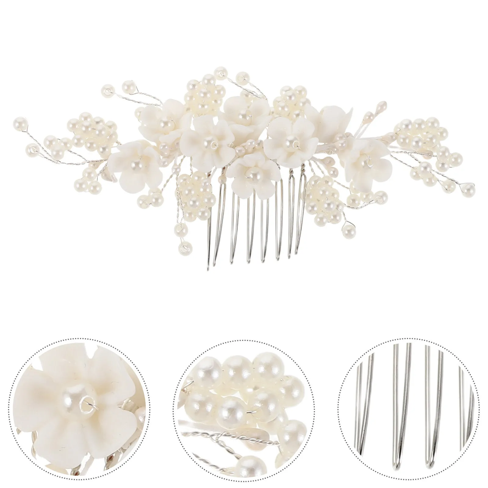 Wedding Headpieces Bridal Piece Faux Pearls Floral Beading Lightweight Side Comb For Bride Bridesmaid Women Wedding Hair
Wedding Headpieces Bridal Piece Faux Pearls Floral Beading Lightweight Side Comb For Bride Bridesmaid Women Wedding Hair