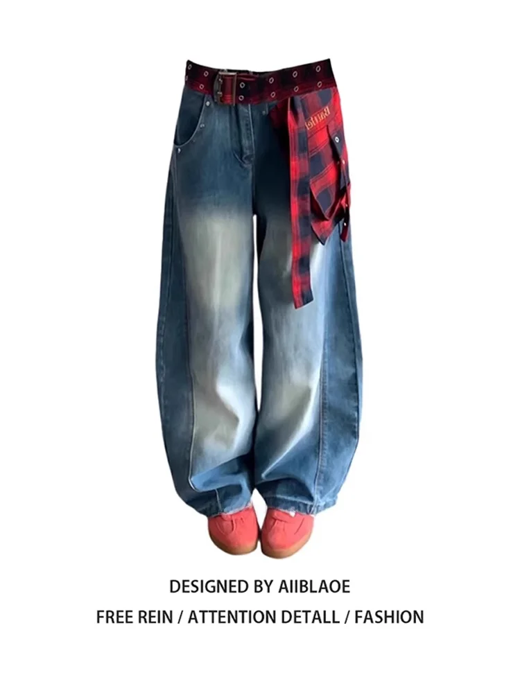 American High Street Plaid Apron Overlap Washed Denim Men's Cleanfit Design Sense Deconstructed Long Pants Straight Leg Loose...
American High Street Plaid Apron Overlap Washed Denim Men's Cleanfit Design Sense Deconstructed Long Pants Straight Leg Loose...