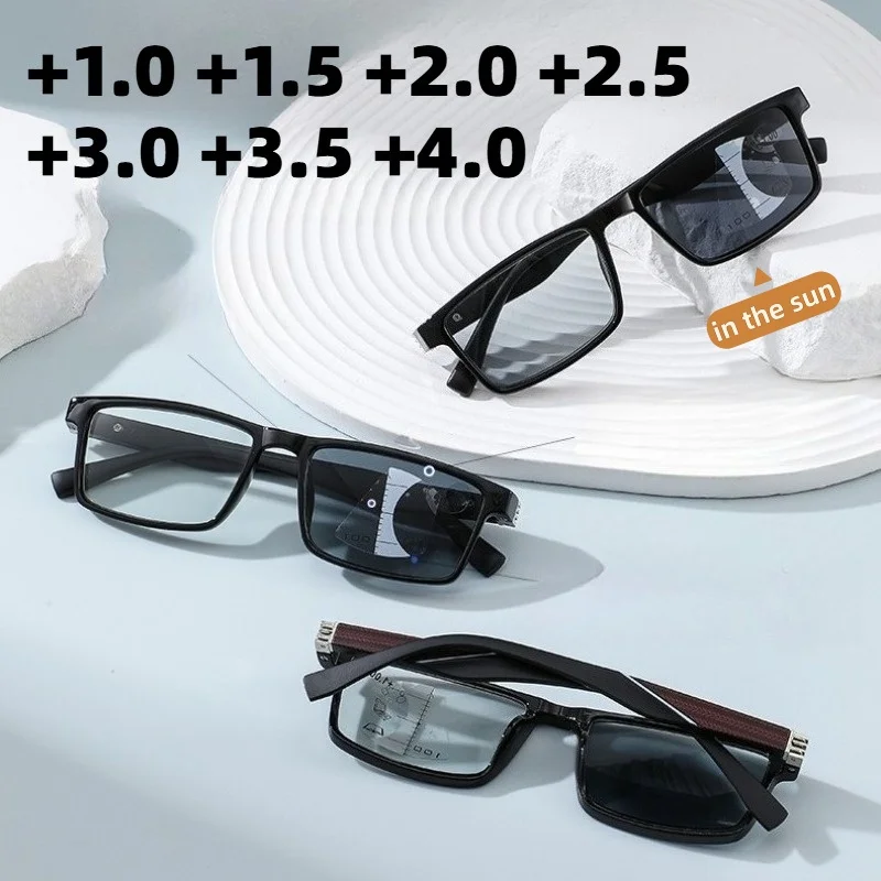 Classic Square-Frame Multifocal Photochromic Presbyopia Glasses High-Definition Anti-Blue Light Reading Eyewear +1.0 To +4.0
Classic Square-Frame Multifocal Photochromic Presbyopia Glasses High-Definition Anti-Blue Light Reading Eyewear +1.0 To +4.0