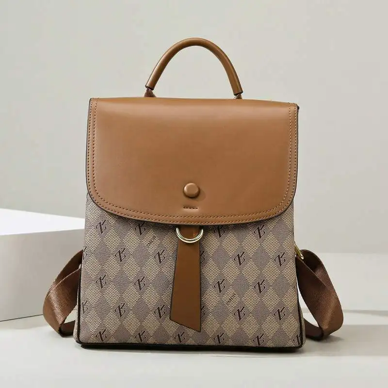 Fashionable Large Capacity Women's Backpack New Style Simple Design Leather Bag with Sewing Line Contrast Color Trendy Backpack
Fashionable Large Capacity Women's Backpack New Style Simple Design Leather Bag with Sewing Line Contrast Color Trendy Backpack