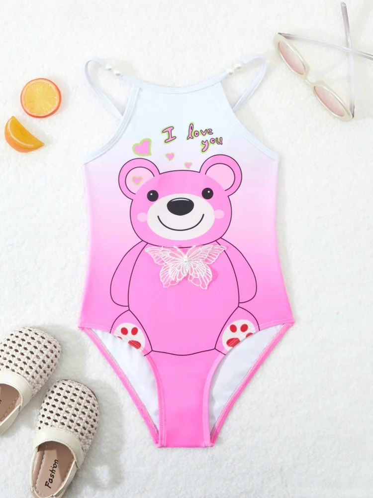 One Piece Kids Girl Swimsuit 2025 New Pink Bear Sling Children Swimwear Summer Backless Monokini Beachwear Bathing Suit Swimming
One Piece Kids Girl Swimsuit 2025 New Pink Bear Sling Children Swimwear Summer Backless Monokini Beachwear Bathing Suit Swimming