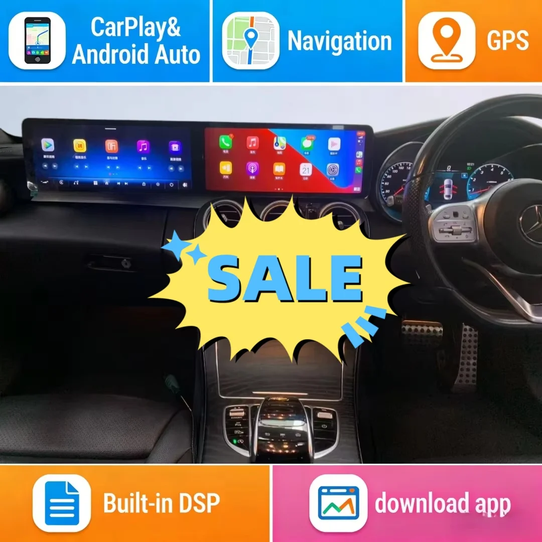 Dual Screen For Mercedes Benz C Class W205 GLC X253 C180 C200 C220 C300 C350 2016-2022 Android Carplay GPS Navigation Car Radio
Dual Screen For Mercedes Benz C Class W205 GLC X253 C180 C200 C220 C300 C350 2016-2022 Android Carplay GPS Navigation Car Radio