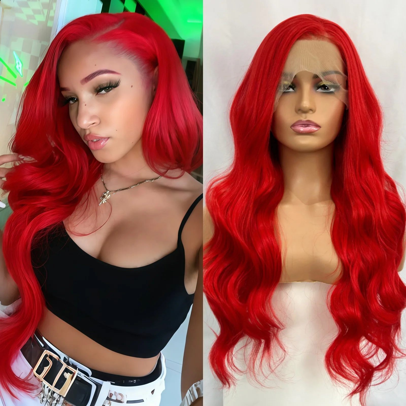 Red Wig Body Wave Long Wavy Synthetic Wigs for Women Free Part Loose Deep Wave Natural Curly Burgundy Colored Wigs for Daily
Red Wig Body Wave Long Wavy Synthetic Wigs for Women Free Part Loose Deep Wave Natural Curly Burgundy Colored Wigs for Daily
