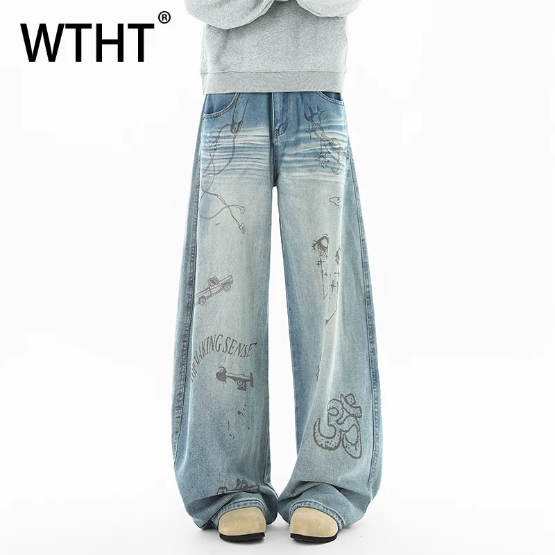 WTHT Vintage Men's Striped Print Wash Design Denim Pants Fashion 2026 Spring Wide Leg Straight Casual Jeans Male 2A2811
WTHT Vintage Men's Striped Print Wash Design Denim Pants Fashion 2026 Spring Wide Leg Straight Casual Jeans Male 2A2811