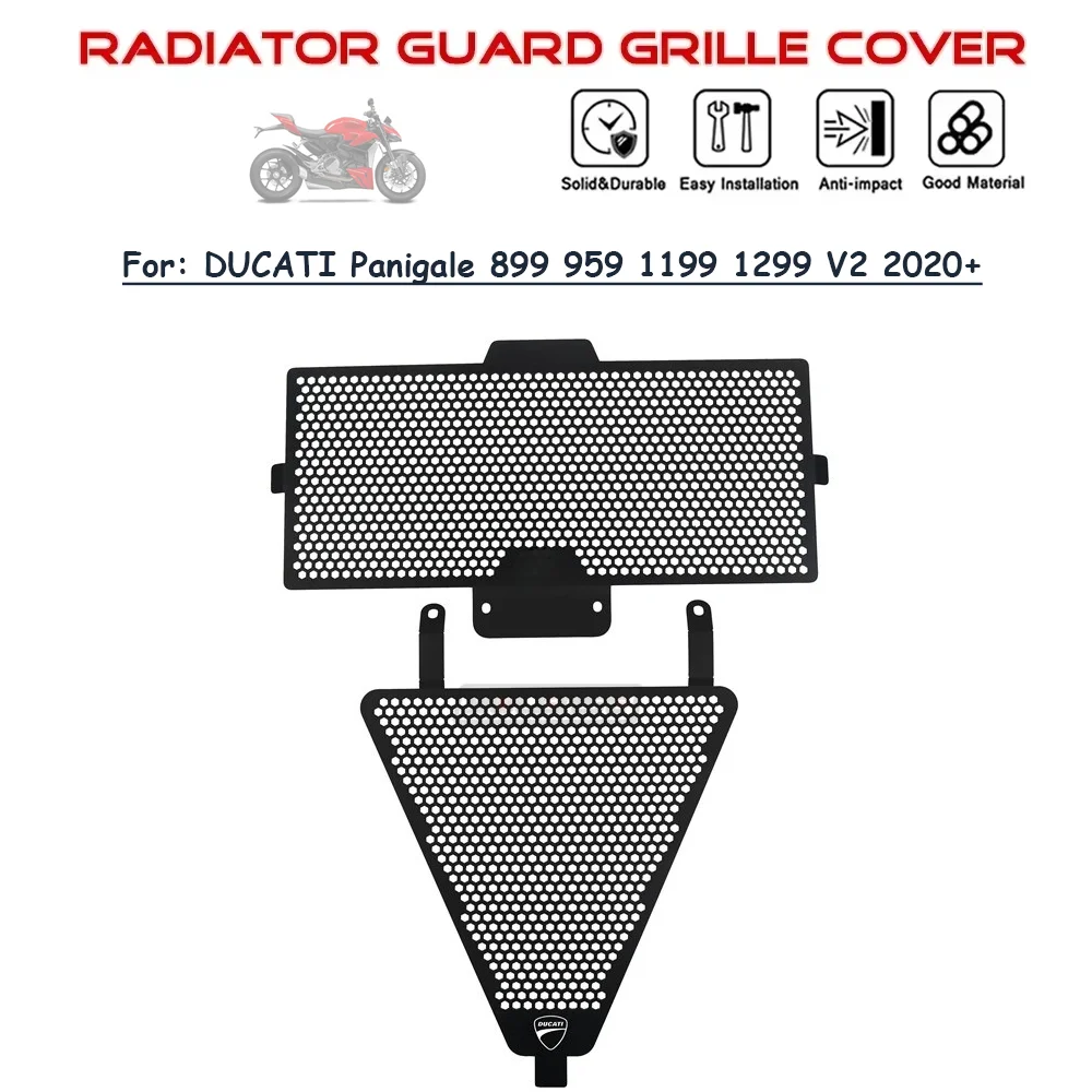 For DUCATI Panigale 899 959 1199 1299 V2 2020- Motorcycle Aluminum Radiator Guard Grille Cover Protector Protective Grill
For DUCATI Panigale 899 959 1199 1299 V2 2020- Motorcycle Aluminum Radiator Guard Grille Cover Protector Protective Grill