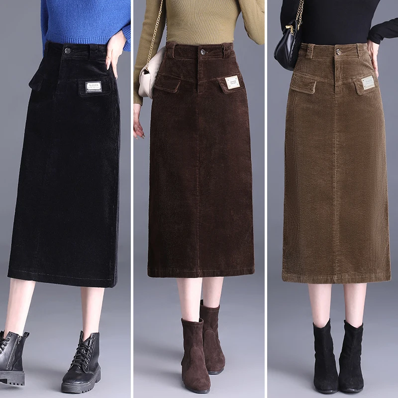Corduroy skirt for women, autumn and winter style, for petite figures, with a slit, mid-length, bodycon, high-waisted, slimmingA
Corduroy skirt for women, autumn and winter style, for petite figures, with a slit, mid-length, bodycon, high-waisted, slimmingA