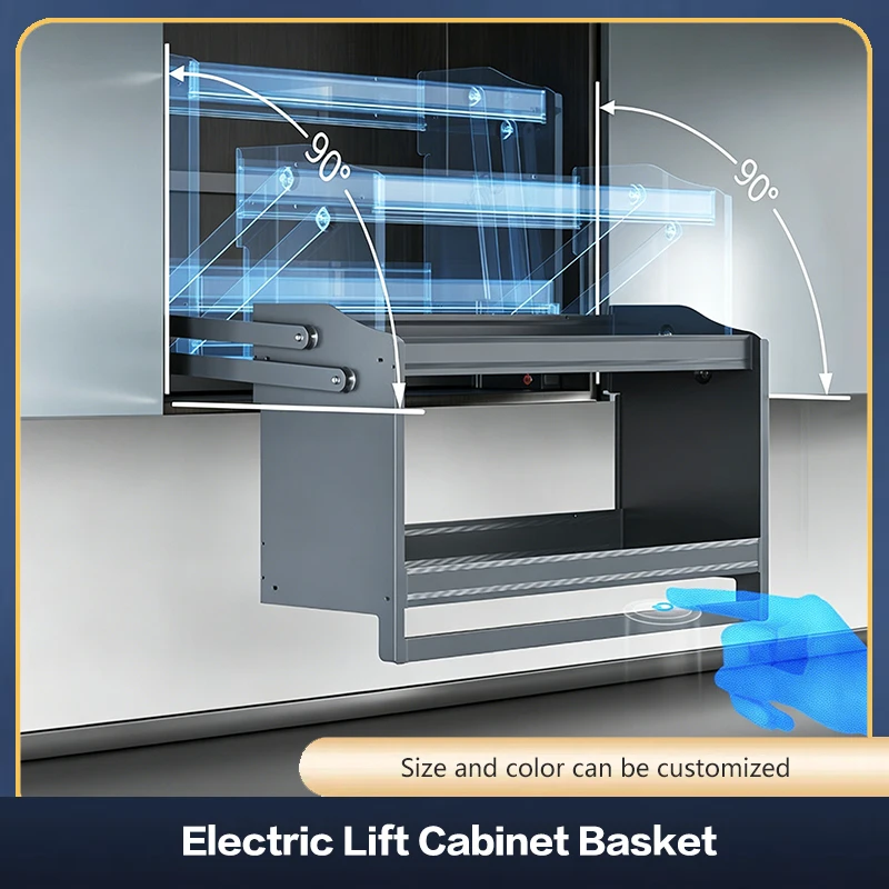 Electric Induction Motorized Lift Basket For Kitchen Cabinet Up Down Seasoning Rack Aluminum Alloy Smart Storage System
Electric Induction Motorized Lift Basket For Kitchen Cabinet Up Down Seasoning Rack Aluminum Alloy Smart Storage System