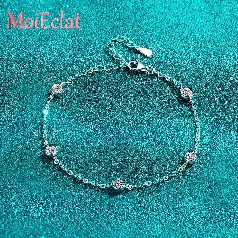 Luxury Sparkling 0.5ct Moissanite Bubbles Bracelet, Platinum PT950 Classic Timeless Bracelets Women's Wedding Holiday Jewelry
Luxury Sparkling 0.5ct Moissanite Bubbles Bracelet, Platinum PT950 Classic Timeless Bracelets Women's Wedding Holiday Jewelry