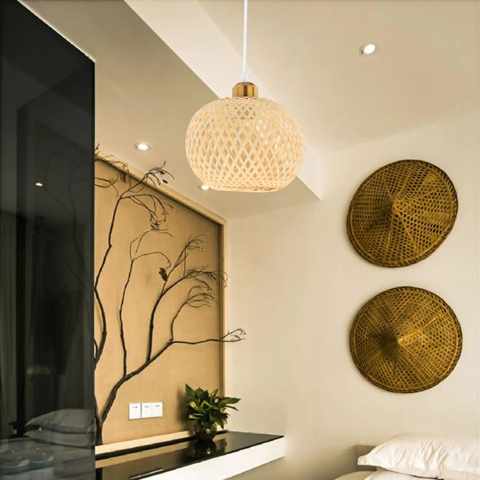 Bamboo Light Cover Chandelier Dust-Proof Hanging Lamp Shade for Living Room
Bamboo Light Cover Chandelier Dust-Proof Hanging Lamp Shade for Living Room
