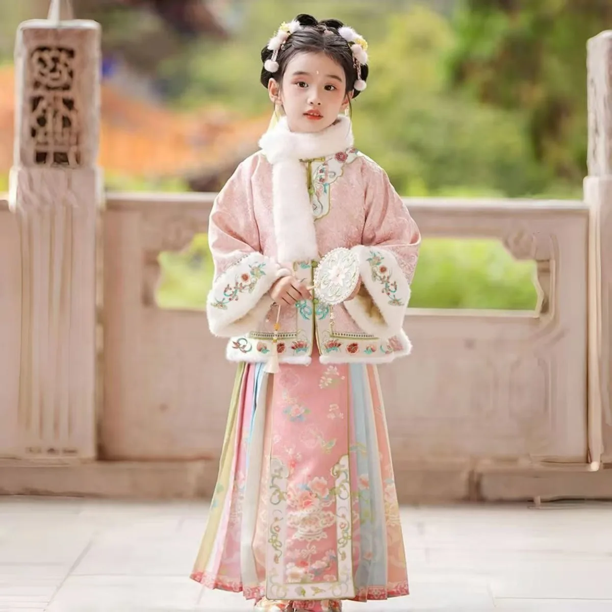 2026 Winter Ming Style Hanfu Set for Girls, Thick Mamian Skirt Suit, Fairy Rainbow Color Chinese Style Outfit for Kids New Year
2026 Winter Ming Style Hanfu Set for Girls, Thick Mamian Skirt Suit, Fairy Rainbow Color Chinese Style Outfit for Kids New Year