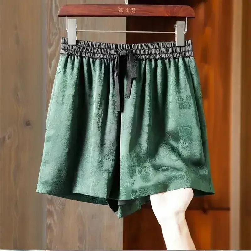 2025 New Summer France Silk Satin Shorts Women Wide Leg Short Trousers Drawstring High Waist Jacquard Womens Pant
2025 New Summer France Silk Satin Shorts Women Wide Leg Short Trousers Drawstring High Waist Jacquard Womens Pant