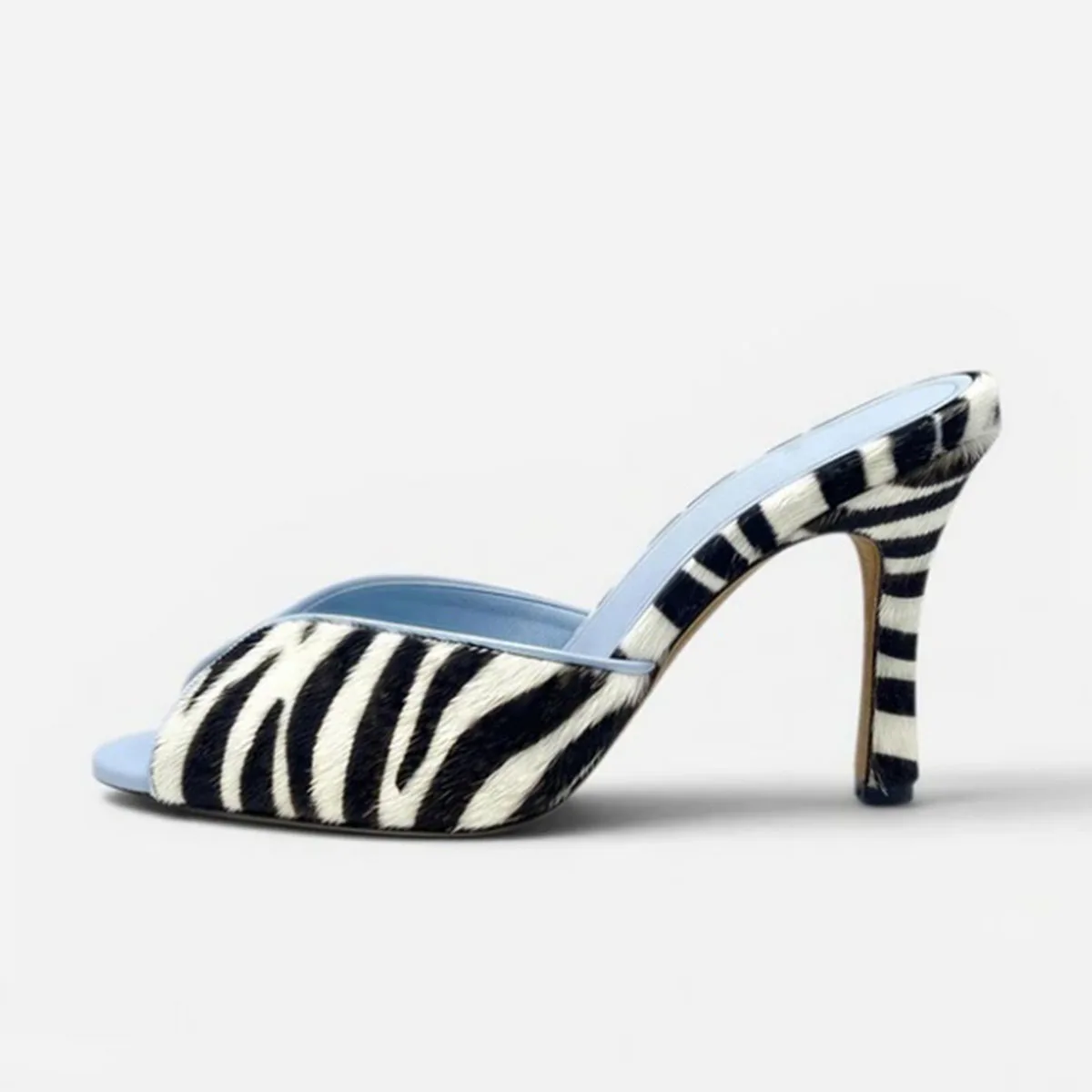 Arden Furtado Summer zebra-stripe Peep toe Slippers Round toe pull-on Stilettos heels Sexy Word slippers horsehair Mules
Arden Furtado Summer zebra-stripe Peep toe Slippers Round toe pull-on Stilettos heels Sexy Word slippers horsehair Mules