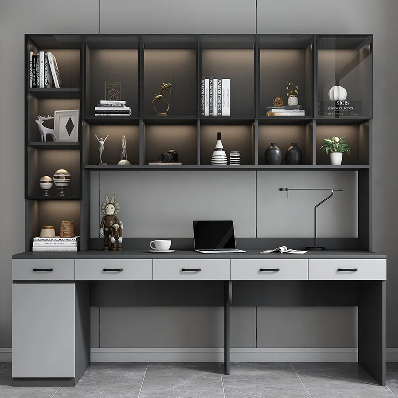 Компьютерный стол, бытовой письменный стол из цельного дерева, студенческий двойной книжный шкаф, настольный светильник, роскошная книжная полка, встроенное обучение
Компьютерный стол, бытовой письменный стол из цельного дерева, студенческий двойной книжный шкаф, настольный светильник, роскошная книжная полка, встроенное обучение