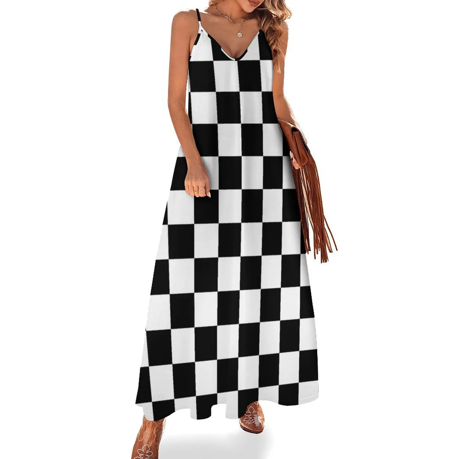 Mod Checkers Sleeveless Long Dress summer dress korean women Clothing female Dress
Mod Checkers Sleeveless Long Dress summer dress korean women Clothing female Dress
