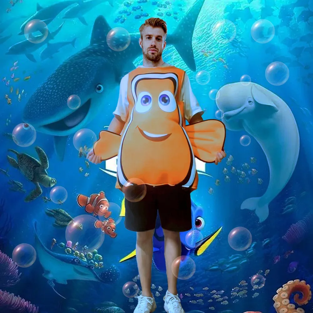 Nemo Nemo Cosplay Costume Underwater Mobilization Clownfish Animal Costume Halloween Christmas Party Performance Costume
Nemo Nemo Cosplay Costume Underwater Mobilization Clownfish Animal Costume Halloween Christmas Party Performance Costume
