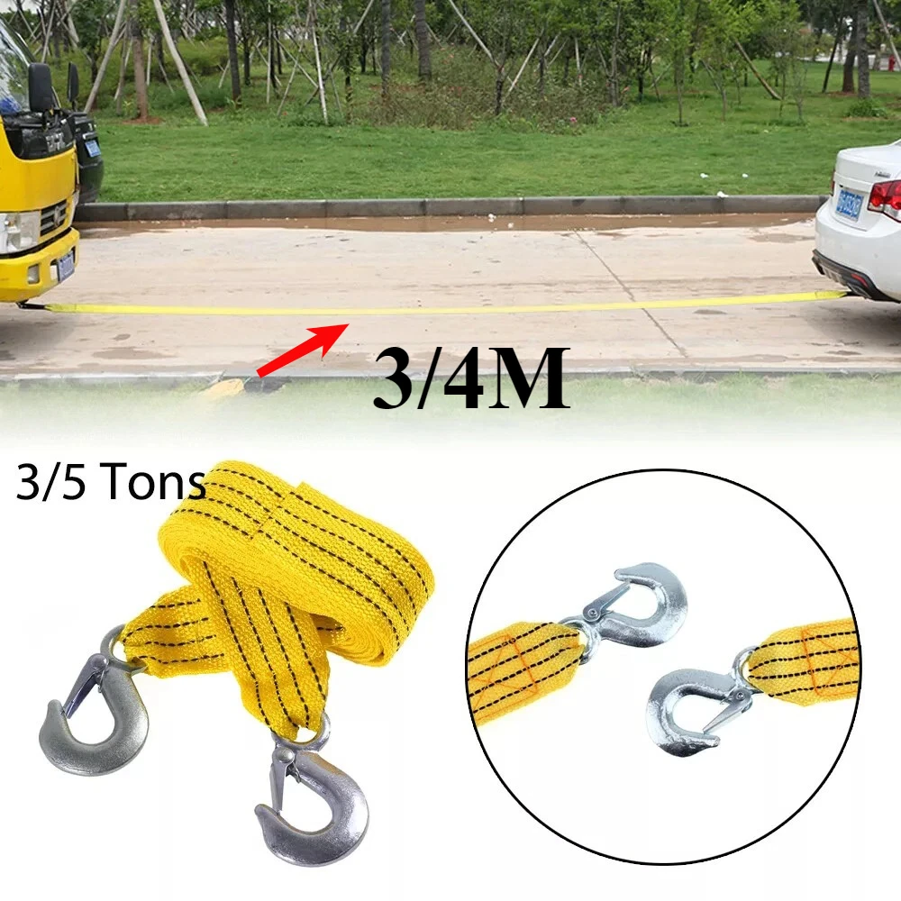 3/4M 3/5 Tons Car Tow Cable Towing Strap Rope 2 Hooks Emergency Heavy Duty Towing Ropes Van Road Recovery Car Accessories
3/4M 3/5 Tons Car Tow Cable Towing Strap Rope 2 Hooks Emergency Heavy Duty Towing Ropes Van Road Recovery Car Accessories