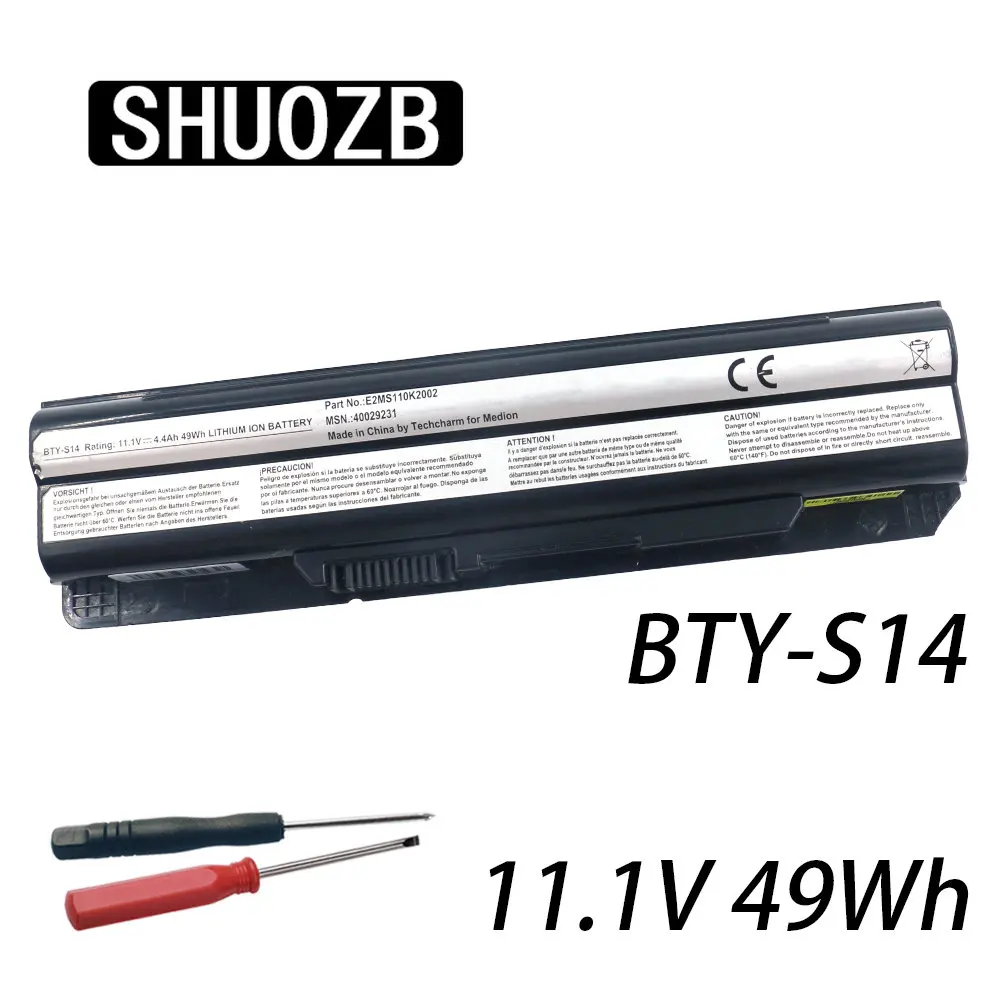 SHUOZB BTY-S14 Laptop Battery For MSI GE70 GE60 FX720 GE620 GE620DX CX650 A6500 CR41 CR61 FR720 CX70 FX700 FR600 BTY-S15 MS-1482
SHUOZB BTY-S14 Laptop Battery For MSI GE70 GE60 FX720 GE620 GE620DX CX650 A6500 CR41 CR61 FR720 CX70 FX700 FR600 BTY-S15 MS-1482