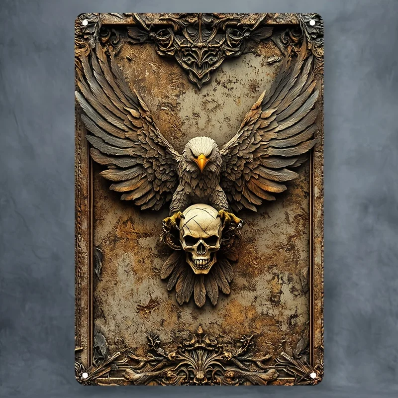 Classic Eagle and Skull Aluminum Wall Art Plaque, Decorative Sign for Bar, Restaurant, Home, Farm, Kitchen, Multipurpose Use
Classic Eagle and Skull Aluminum Wall Art Plaque, Decorative Sign for Bar, Restaurant, Home, Farm, Kitchen, Multipurpose Use