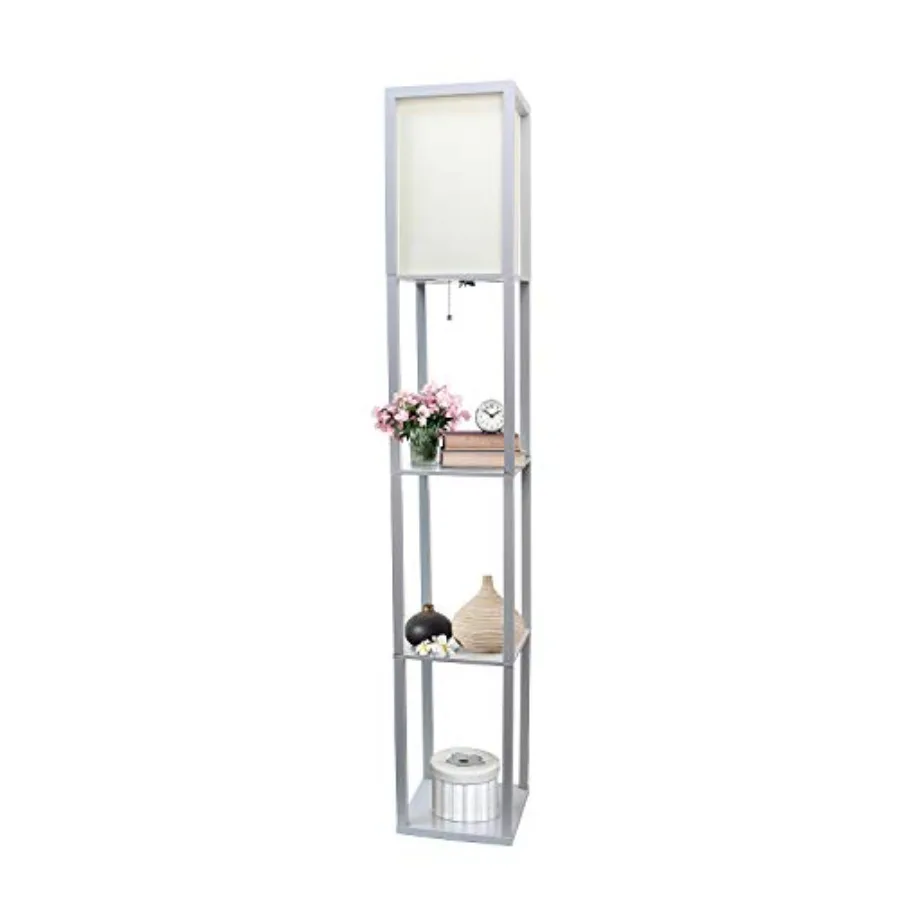 LF1014-GRY Etagere Organizer Storage Shelf Linen Shade Floor Lamp
LF1014-GRY Etagere Organizer Storage Shelf Linen Shade Floor Lamp