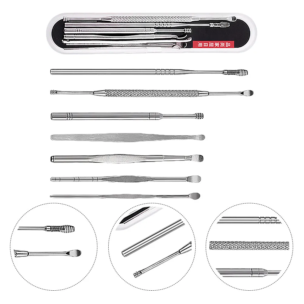 1Set Ear Wax Removal Tools Stainless Steel Lightweight Design Easy Use Practical Ear Cleaner Kit for Health Care
1Set Ear Wax Removal Tools Stainless Steel Lightweight Design Easy Use Practical Ear Cleaner Kit for Health Care