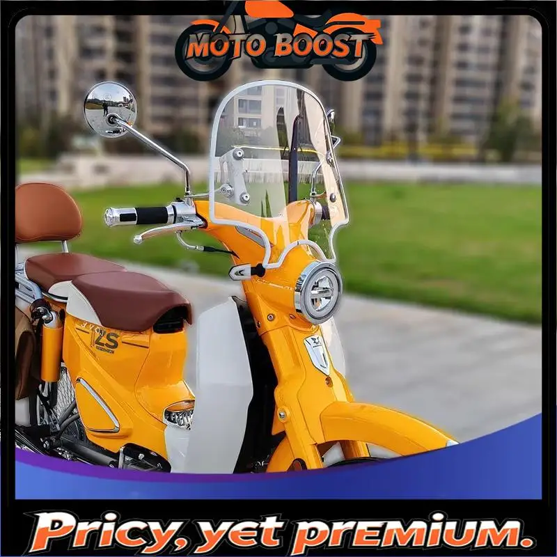 FOR Zongshen YAMI 110 125 Custom Clear Windshield, Retro Front Wind Deflector Reduce Wind Buffeting & Improve Riding Comfort
FOR Zongshen YAMI 110 125 Custom Clear Windshield, Retro Front Wind Deflector Reduce Wind Buffeting & Improve Riding Comfort