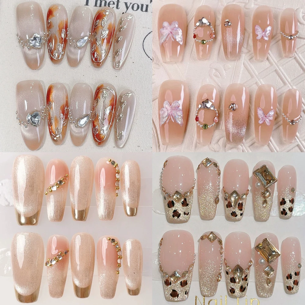 10Pcs Sweet Lovely Handmade Long Coffin Stiletto Full Cover Fake Nail Cat Eyes Rhinestone Butterfly Pearl Wearable Press On Nail
10Pcs Sweet Lovely Handmade Long Coffin Stiletto Full Cover Fake Nail Cat Eyes Rhinestone Butterfly Pearl Wearable Press On Nail