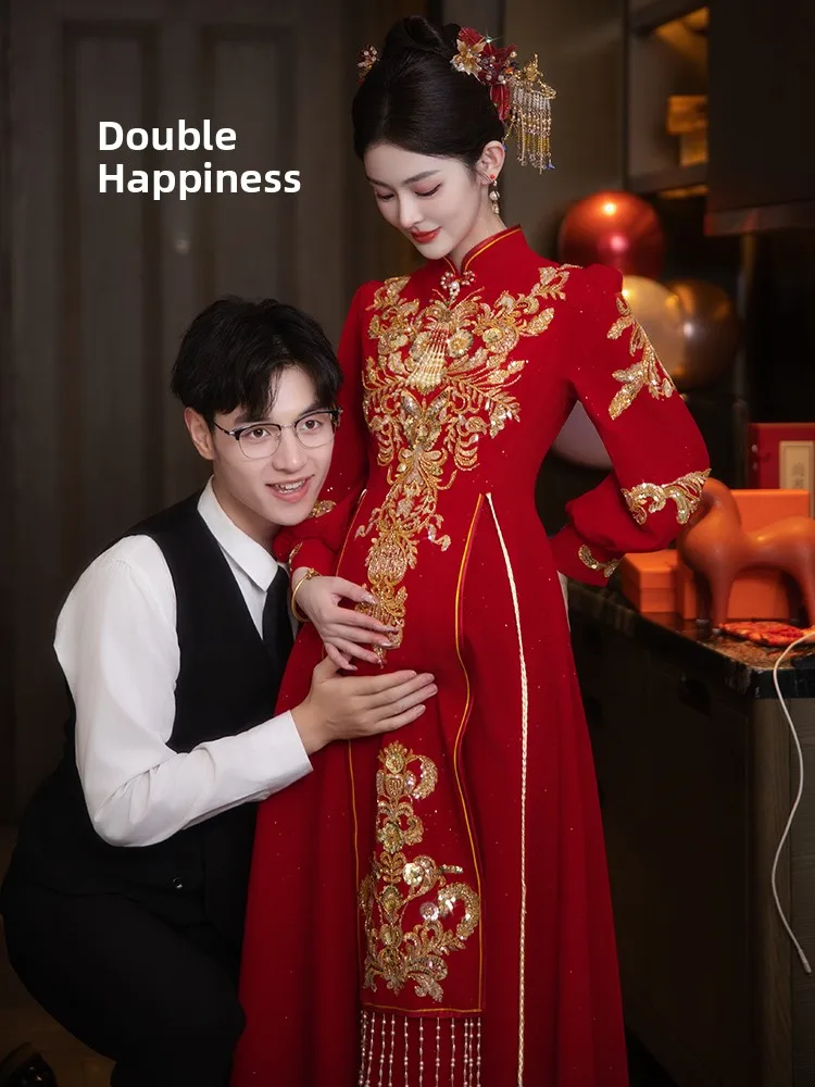 New Chinese Sle Qipao Materni Wedding Dr Large Size Conceal Belly Engagement Par Wear Rehearsal Dinner Outfit
New Chinese Sle Qipao Materni Wedding Dr Large Size Conceal Belly Engagement Par Wear Rehearsal Dinner Outfit