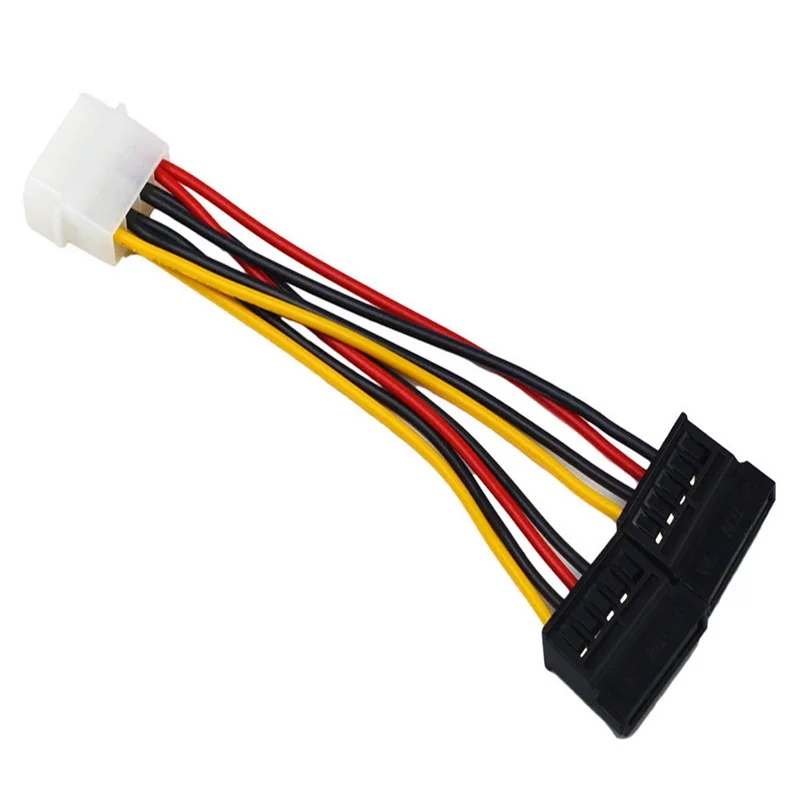 10pcs/lot High Quality Serial ATA SATA 4 Pin IDE to dual of 15 Pin HDD Power Adapter Cable Newest
10pcs/lot High Quality Serial ATA SATA 4 Pin IDE to dual of 15 Pin HDD Power Adapter Cable Newest